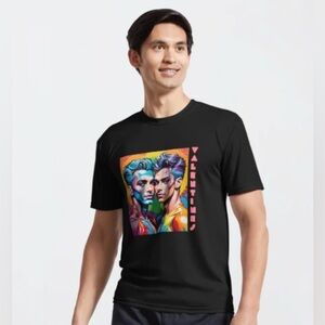 Gay Valentines Cute LGBTQ Couple Pop Art Graffiti Neon 90s Retro Rainbow Love